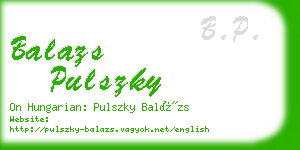 balazs pulszky business card